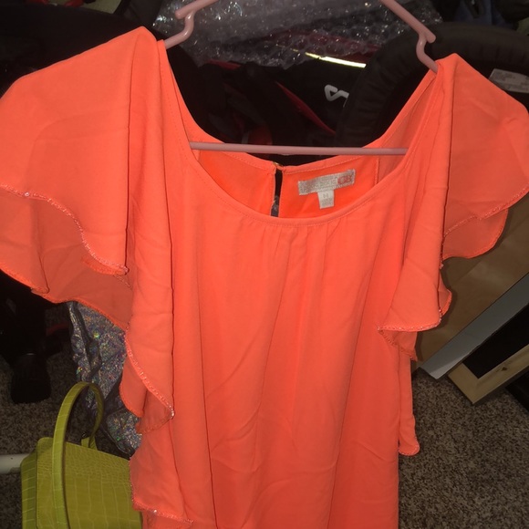 Perfect brunch neon orange dress by GB - Picture 2 of 9